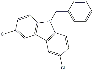 9-benzyl-3,6-dichloro-9H-carbazole 구조식 이미지