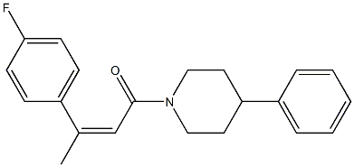 (Z)-3-(4-fluorophenyl)-1-(4-phenylpiperidino)-2-buten-1-one Structure