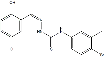 N1-(4-bromo-3-methylphenyl)-2-[1-(5-chloro-2-hydroxyphenyl)ethylidene]hydrazine-1-carbothioamide 구조식 이미지