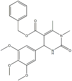 benzyl 1,6-dimethyl-2-oxo-4-(3,4,5-trimethoxyphenyl)-1,2,3,4-tetrahydropyrimidine-5-carboxylate 구조식 이미지