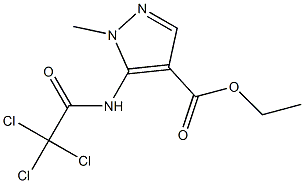 ethyl 1-methyl-5-[(2,2,2-trichloroacetyl)amino]-1H-pyrazole-4-carboxylate 구조식 이미지