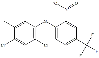 1,5-dichloro-2-methyl-4-{[2-nitro-4-(trifluoromethyl)phenyl]thio}benzene 구조식 이미지