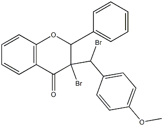 3-bromo-3-[bromo(4-methoxyphenyl)methyl]-2-phenylchroman-4-one Structure