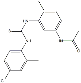 N1-(3-{[(4-chloro-2-methylanilino)carbothioyl]amino}-4-methylphenyl)acetamide 구조식 이미지