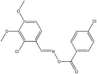 2-chloro-1-({[(4-chlorobenzoyl)oxy]imino}methyl)-3,4-dimethoxybenzene 구조식 이미지