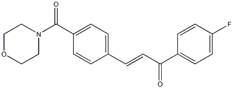 (E)-1-(4-fluorophenyl)-3-[4-(morpholinocarbonyl)phenyl]-2-propen-1-one Structure