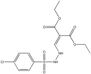 diethyl 2-({2-[(4-chlorophenyl)sulfonyl]hydrazino}methylidene)malonate 구조식 이미지