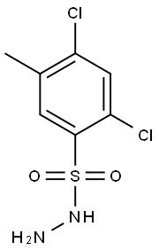 2,4-dichloro-5-methylbenzene-1-sulfonohydrazide 구조식 이미지