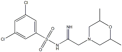 N1-[2-(2,6-dimethylmorpholino)ethanimidoyl]-3,5-dichlorobenzene-1-sulfonamide Structure