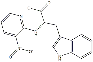 (2S)-3-(1H-indol-3-yl)-2-[(3-nitro-2-pyridinyl)amino]propanoic acid 구조식 이미지