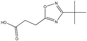 3-(3-tert-butyl-1,2,4-oxadiazol-5-yl)propanoic acid 구조식 이미지