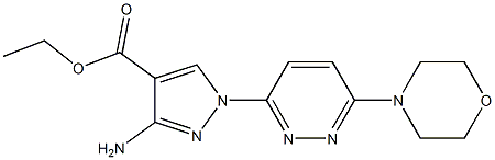 ethyl 3-amino-1-(6-morpholinopyridazin-3-yl)-1H-pyrazole-4-carboxylate 구조식 이미지