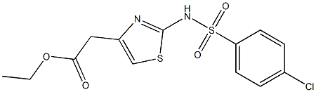 ethyl 2-(2-{[(4-chlorophenyl)sulfonyl]amino}-1,3-thiazol-4-yl)acetate Structure