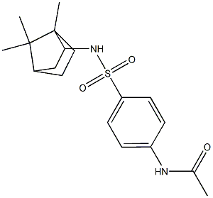 N1-(4-{[(1,7,7-trimethylbicyclo[2.2.1]hept-2-yl)amino]sulfonyl}phenyl)acetamide 구조식 이미지