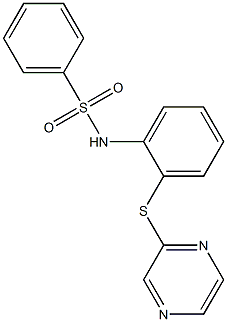 N-[2-(2-pyrazinylsulfanyl)phenyl]benzenesulfonamide Structure