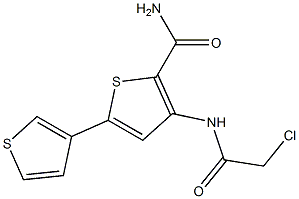 3-[(2-chloroacetyl)amino]-5-(3-thienyl)thiophene-2-carboxamide Structure