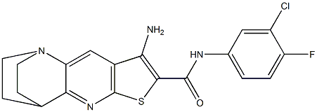 5-amino-N-(3-chloro-4-fluorophenyl)-7-thia-1,9-diazatetracyclo[9.2.2.0~2,10~.0~4,8~]pentadeca-2,4(8),5,9-tetraene-6-carboxamide Structure