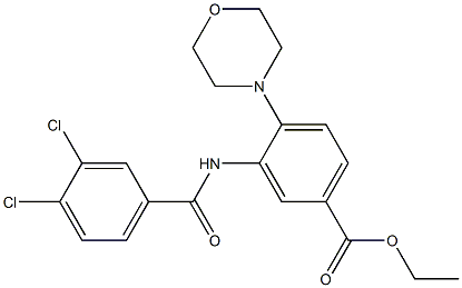 ethyl 3-[(3,4-dichlorobenzoyl)amino]-4-morpholinobenzoate 구조식 이미지