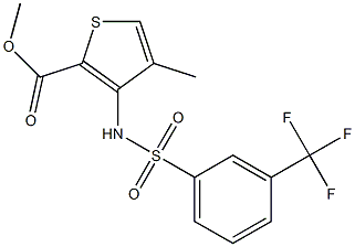 methyl 4-methyl-3-({[3-(trifluoromethyl)phenyl]sulfonyl}amino)thiophene-2-carboxylate Structure