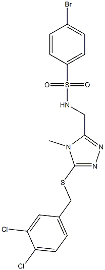 4-bromo-N-({5-[(3,4-dichlorobenzyl)sulfanyl]-4-methyl-4H-1,2,4-triazol-3-yl}methyl)benzenesulfonamide Structure