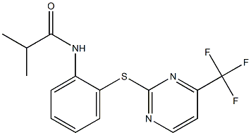 N1-(2-{[4-(trifluoromethyl)pyrimidin-2-yl]thio}phenyl)-2-methylpropanamide 구조식 이미지