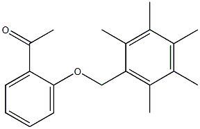 1-{2-[(2,3,4,5,6-pentamethylbenzyl)oxy]phenyl}ethan-1-one 구조식 이미지