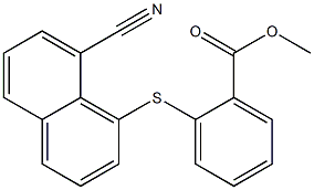 methyl 2-[(8-cyano-1-naphthyl)thio]benzoate 구조식 이미지