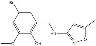 4-bromo-2-methoxy-6-{[(5-methyl-3-isoxazolyl)amino]methyl}benzenol Structure