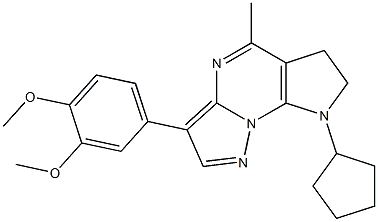 8-cyclopentyl-3-(3,4-dimethoxyphenyl)-5-methyl-7,8-dihydro-6H-pyrazolo[1,5-a]pyrrolo[3,2-e]pyrimidine Structure