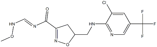5-({[3-chloro-5-(trifluoromethyl)-2-pyridinyl]amino}methyl)-N-[(methoxyamino)methylene]-4,5-dihydro-3-isoxazolecarboxamide Structure