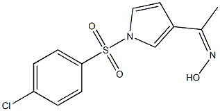 1-{1-[(4-chlorophenyl)sulfonyl]-1H-pyrrol-3-yl}ethan-1-one oxime 구조식 이미지