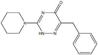 6-benzyl-3-piperidino-2,5-dihydro-1,2,4-triazin-5-one 구조식 이미지