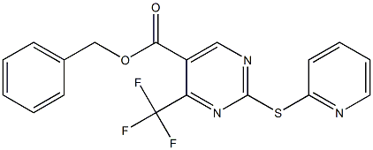 benzyl 2-(2-pyridylthio)-4-(trifluoromethyl)pyrimidine-5-carboxylate 구조식 이미지