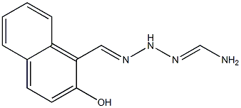 N'-[(2-hydroxy-1-naphthyl)methylidene]aminomethanehydrazonamide 구조식 이미지