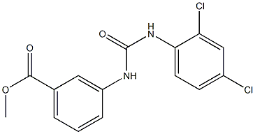 methyl 3-{[(2,4-dichloroanilino)carbonyl]amino}benzoate Structure