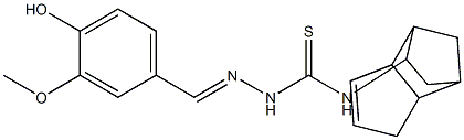 N1-tricyclo[5.2.1.0~2,6~]dec-4-en-8-yl-2-(4-hydroxy-3-methoxybenzylidene)hydrazine-1-carbothioamide 구조식 이미지