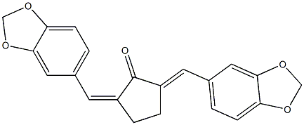 2,5-di(1,3-benzodioxol-5-ylmethylidene)cyclopentan-1-one 구조식 이미지