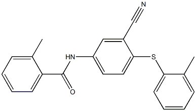 N-{3-cyano-4-[(2-methylphenyl)sulfanyl]phenyl}-2-methylbenzenecarboxamide 구조식 이미지