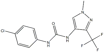 N-(4-chlorophenyl)-N'-[1-methyl-3-(trifluoromethyl)-1H-pyrazol-4-yl]urea 구조식 이미지