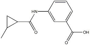 3-{[(2-methylcyclopropyl)carbonyl]amino}benzoic acid Structure