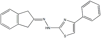 indan-2-one 2-(4-phenyl-1,3-thiazol-2-yl)hydrazone 구조식 이미지