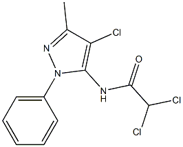 2,2-dichloro-N-(4-chloro-3-methyl-1-phenyl-1H-pyrazol-5-yl)acetamide Structure