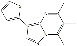 5,6,7-trimethyl-3-(2-thienyl)pyrazolo[1,5-a]pyrimidine Structure