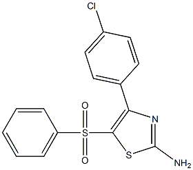4-(4-chlorophenyl)-5-(phenylsulfonyl)-1,3-thiazol-2-amine 구조식 이미지