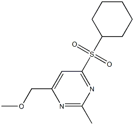 4-(cyclohexylsulfonyl)-6-(methoxymethyl)-2-methylpyrimidine 구조식 이미지
