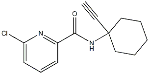 6-chloro-N-(1-ethynylcyclohexyl)-2-pyridinecarboxamide Structure