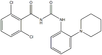 N-(2,6-dichlorobenzoyl)-N'-(2-piperidinophenyl)urea 구조식 이미지