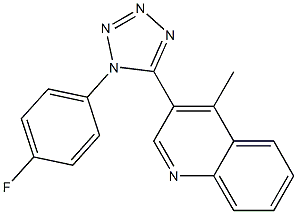 3-[1-(4-fluorophenyl)-1H-1,2,3,4-tetraazol-5-yl]-4-methylquinoline Structure