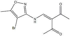 3-{[(4-bromo-5-methylisoxazol-3-yl)amino]methylidene}pentane-2,4-dione Structure