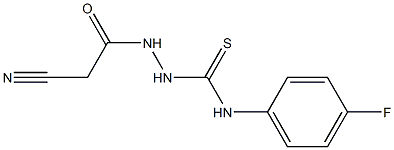 N1-(4-fluorophenyl)-2-(2-cyanoacetyl)hydrazine-1-carbothioamide Structure